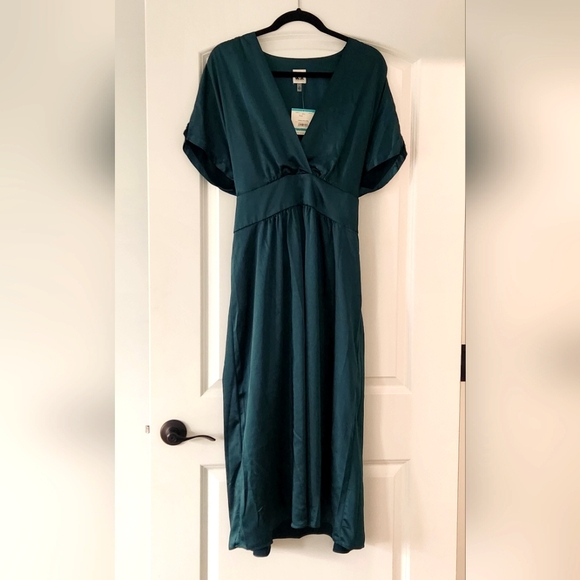 Anne Klein Deep Green Midi Dress - Picture 1 of 3